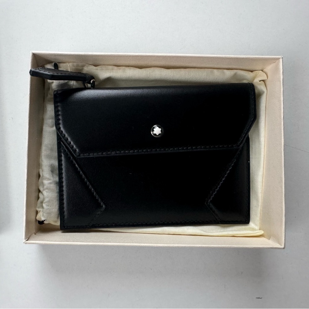 Montblanc Meisterstück Zipped Card Holder Black Leather BNIB (129907)